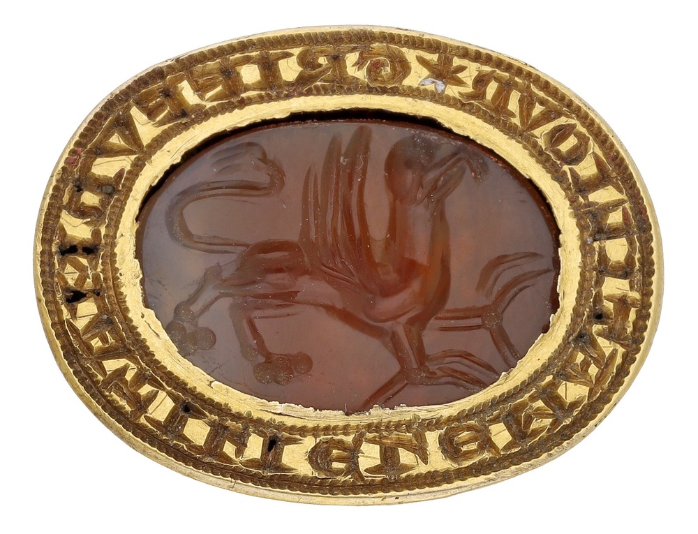 The gold ring will be auctioned by Noonans Mayfair with a pre-sale estimate of £10,000 to £12,000. (Noonans/ PA)