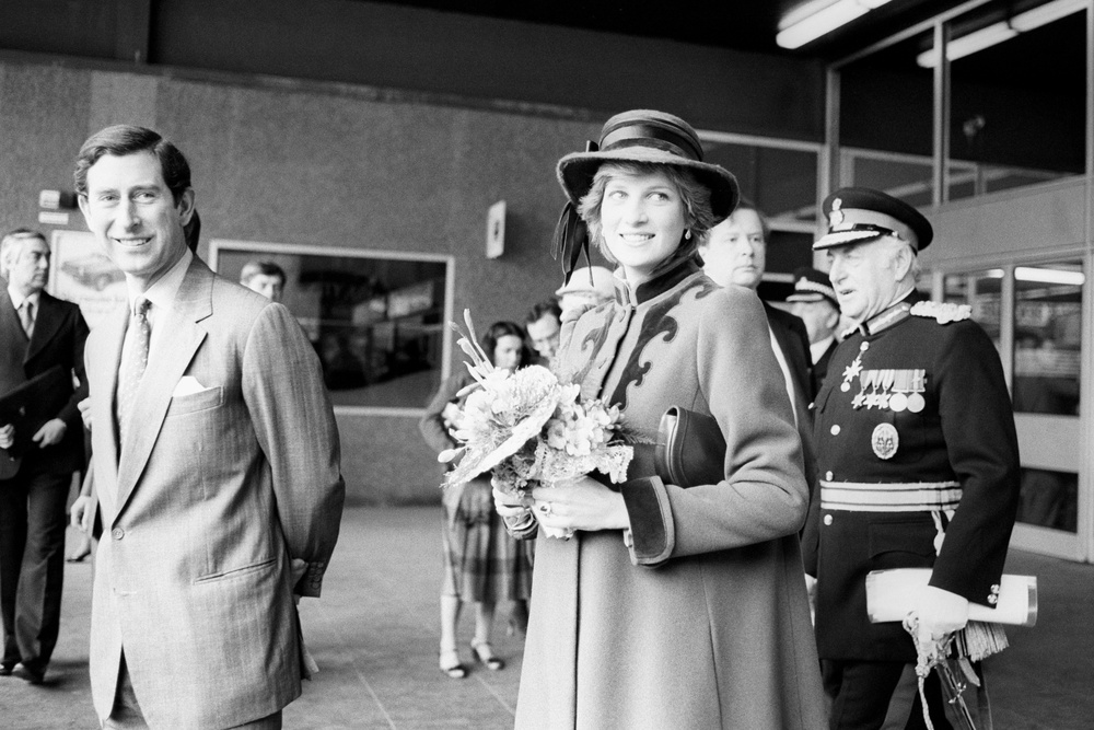 A radiant Diana smiling at crowds along with Charles as they arrive in Leeds in March 1982 to open new buildings for the St Gemma’s Hospice (PA) (PA Archive)