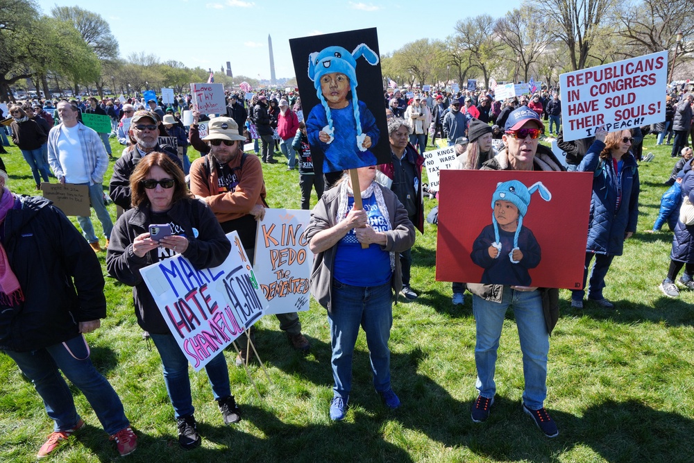 A widely circulated photo of Liam in his rabbit beanie became the heartbreaking symbol of a campaign that swept up young children and families (AFP/Getty)
