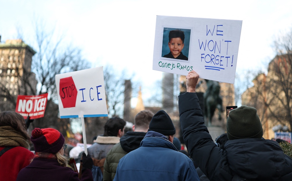 As federal agents turned neighborhood streets and school zones into stakeouts during Operation Metro Surge, thousands of Minnesotans took to the streets to protest (AFP via Getty Images)