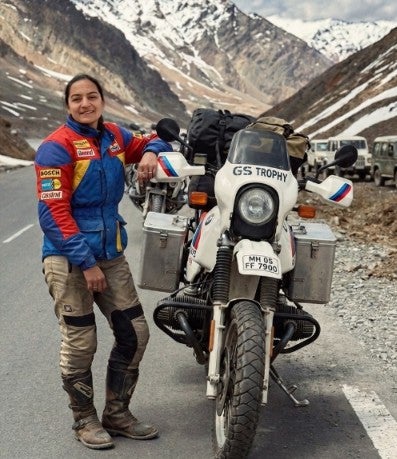 Mahadik says men sometimes ridicule her for ‘riding such a big bike’ (@impriyya/Instagram)