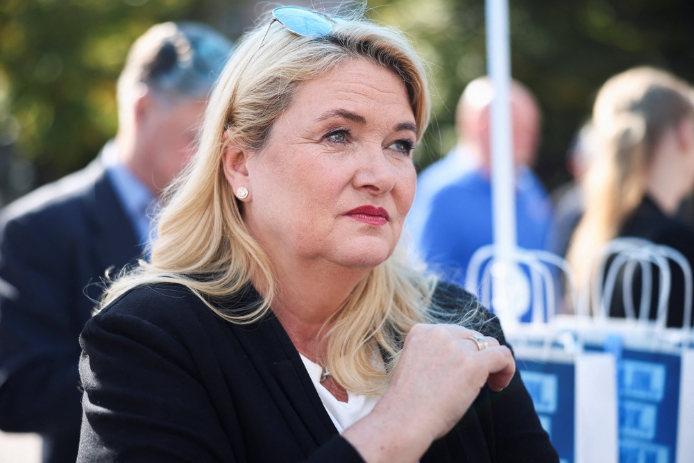 Kristin Brinker, the AfD’s leader in Berlin (Reuters)