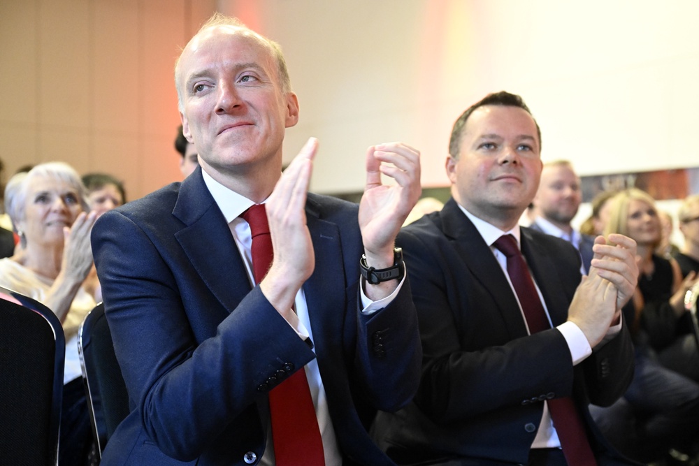 Michael Marra (left) defeated fellow MSP Joe Fagan (right) to become Scottish Labour’s new leader. (Lesley Martin/PA)