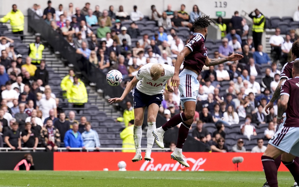 Jan Paul van Hecke’s late goal was little consolation for Spurs (PA)