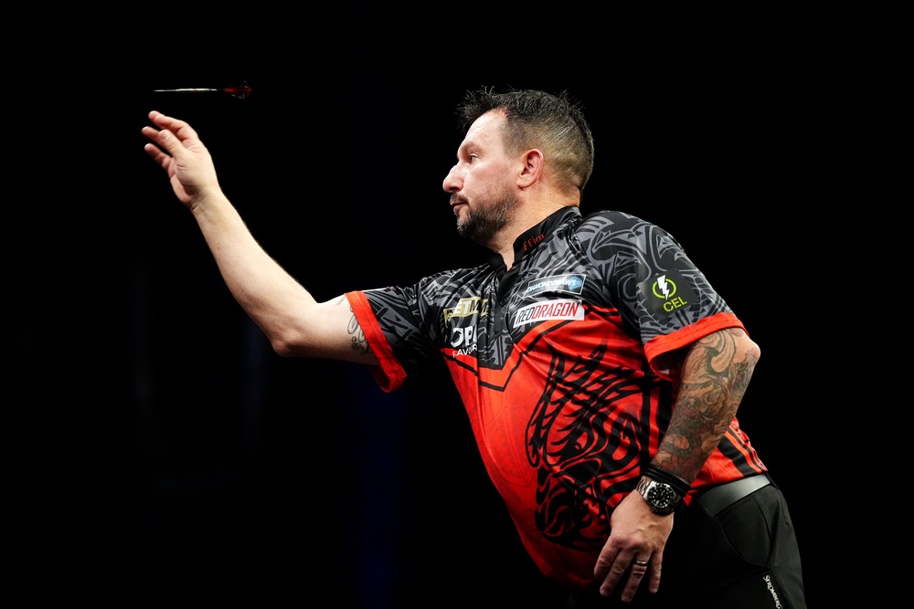 Jonny Clayton will be Littler’s next opponent in Amsterdam (Bradley Collyer/PA) (PA Wire)