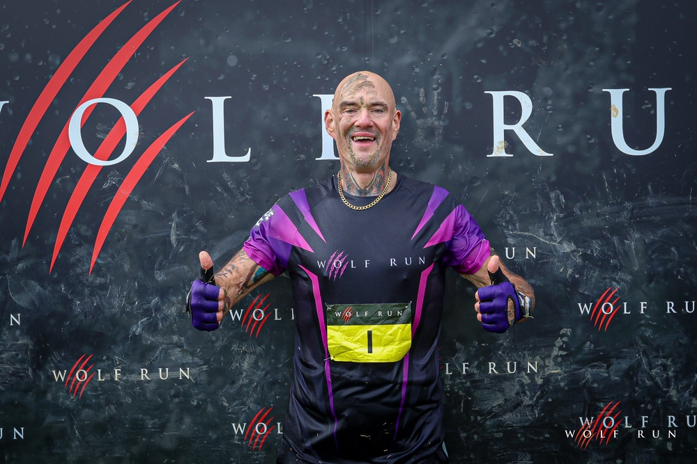 Mark Bailey, 46, a maintenance business owner from Stockton, Warwickshire said he has always been a “big lad” at 6ft 8in tall, and is widely known as Tiny. (Your Photo Finish/PA Real Life)