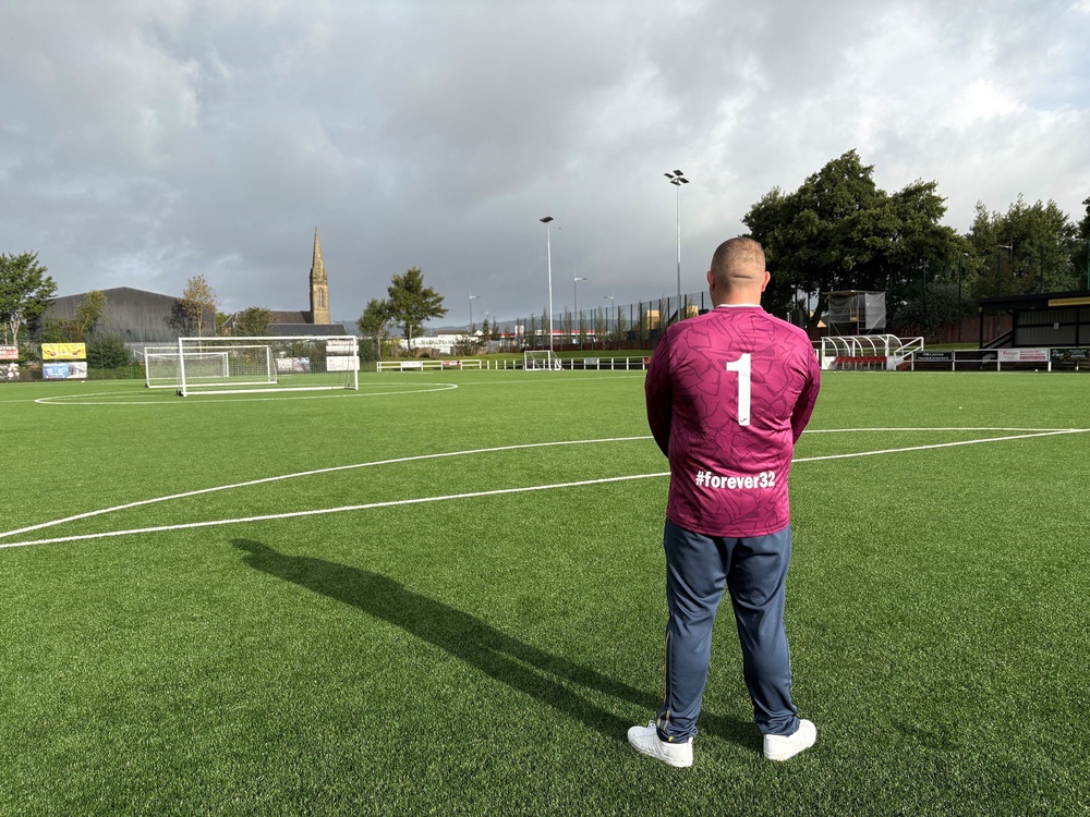 Ian’s jersey bears the message ‘Forever 32’ (PA)