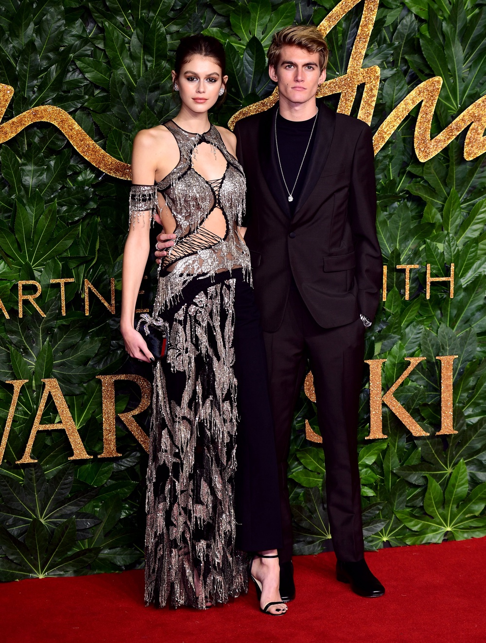 Kaia Gerber and Presley Gerber attending the Fashion Awards in 2018 (Ian West/PA) (PA Archive)