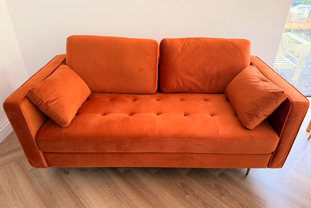 This larger love seat comfortably fits two people (Emily Peck/The Independent)