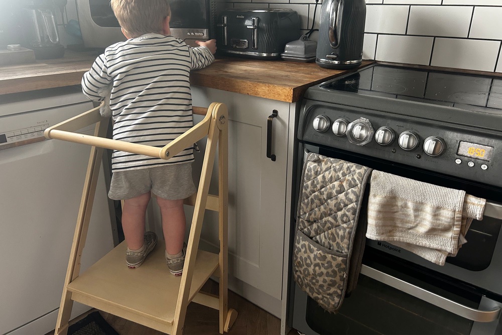 The folding mechanism makes it great for small kitchens (Rebecca Moore/The Independent)