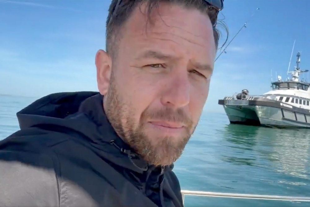 Daniel Thomas was condemned by charities for slashing a dinghy in the Channel (Social media)