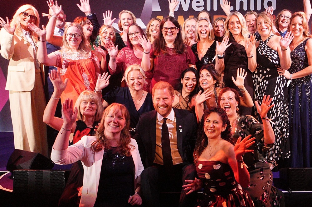 The Duke of Sussex (centre) with the WellChild nurses during the WellChild Awards 2026, which celebrates the achievements and resilience of seriously ill youngsters and their families, at the Royal Lancaster Hotel in London (Aaron Chown/PA Wire)
