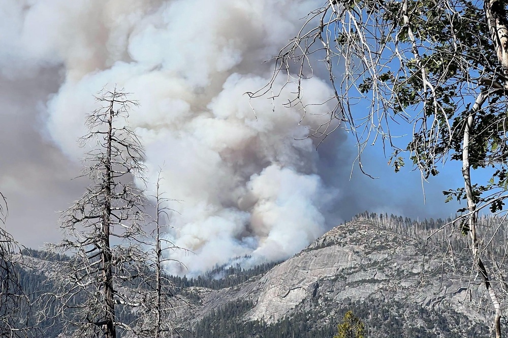 Around 580 personnel are tackling the Dome Fire, which ignited on 15 September near Wawona, California (National Parks Service)