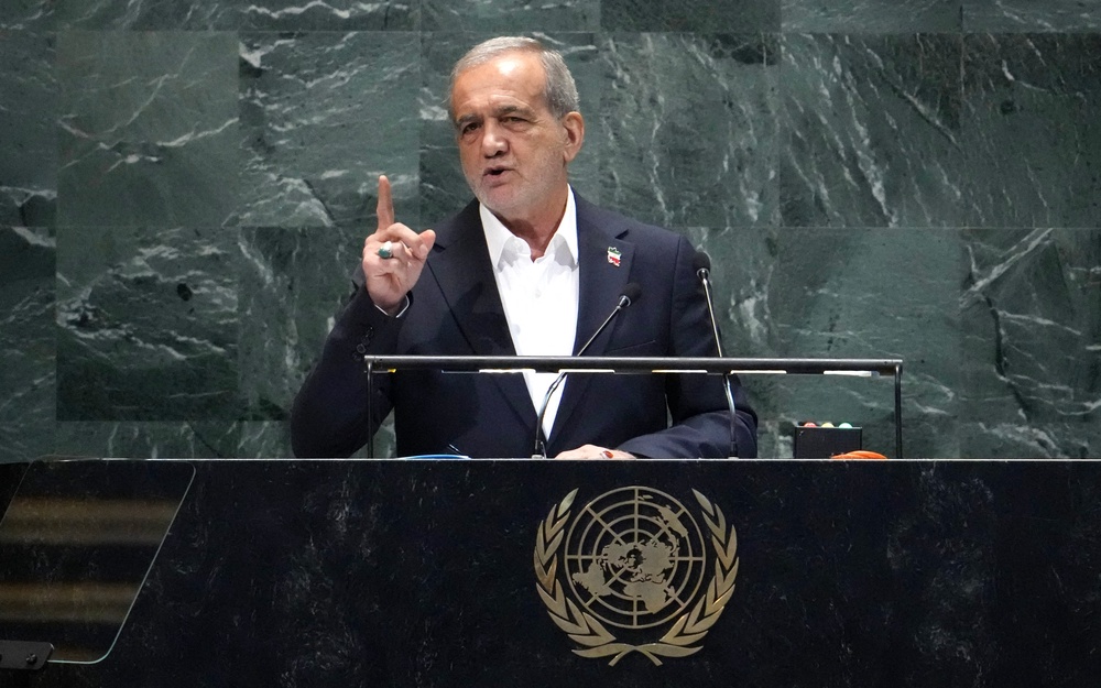 Pezeshkian spoke at the UN General Assembly in 2025 (AFP/Getty)