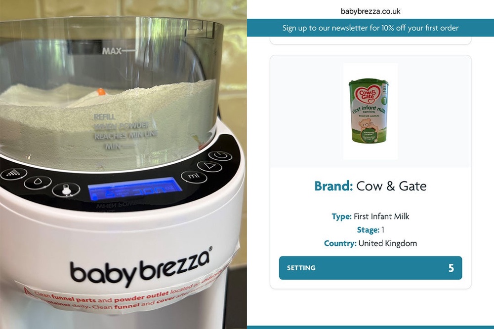 You must setup the machine to suit your specific brand of formula powder (Sarah Jones/The Independent)