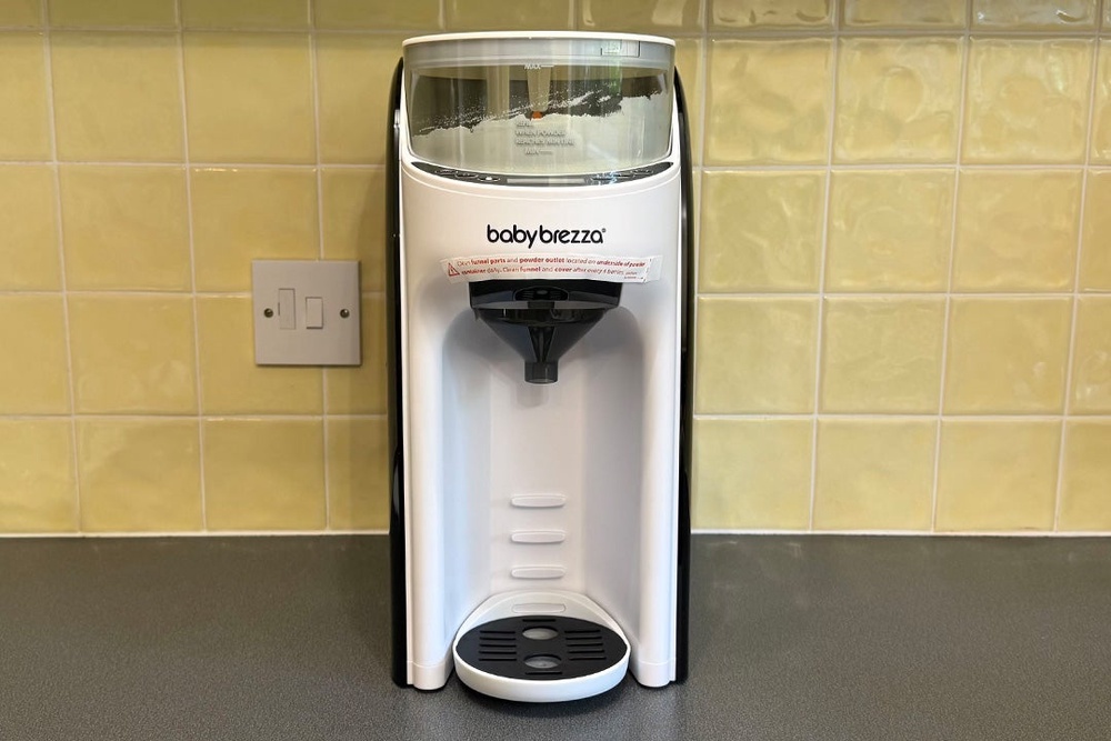 This machine dispenses pre-measured powder and warmed water simultaneously (Sarah Jones/The Independent)