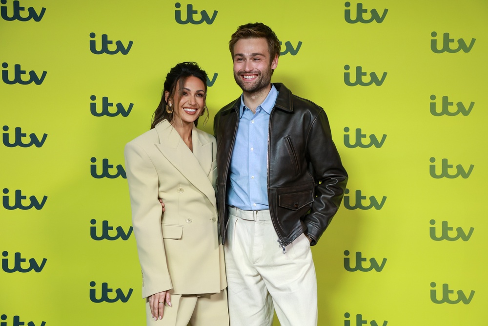 Michelle Keegan and Douglas Booth pictured at the premiere of ITV’s ‘The Blame’ (Getty)
