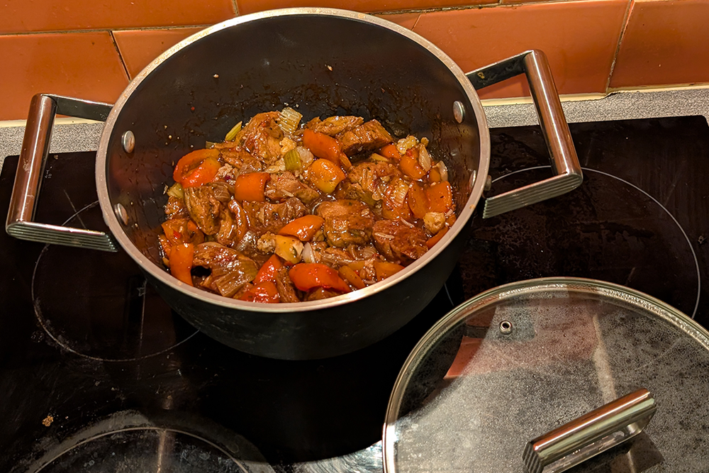 I assessed the casserole dishes on their moisture and heat retention (Maria Mellor/The Independent)
