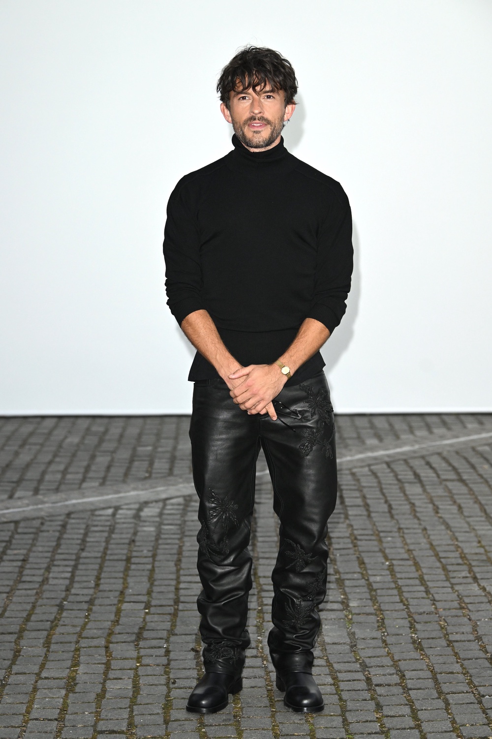 Jonathan Bailey attends the Burberry show during London Fashion Week (Getty)