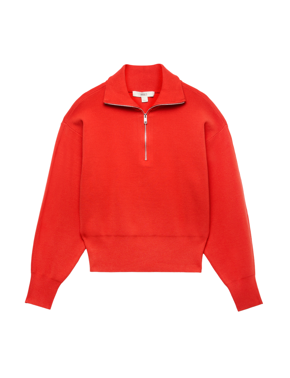  (M&S Half Zip Jumper, Red, £40)