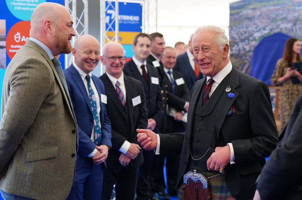 The King in Aberdeenshire (Jane Barlow/PA) (PA Wire)