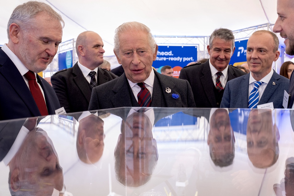 Charles met a number of representatives of organisations and companies operating in Peterhead (Jane Barlow/PA) (PA Wire)