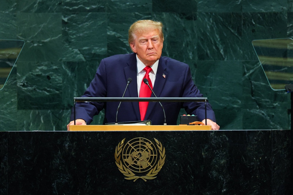 Trump floated the idea of ‘annihilating’ Iran during his address to the United Nations, then told time he ‘would do that’ (Reuters)
