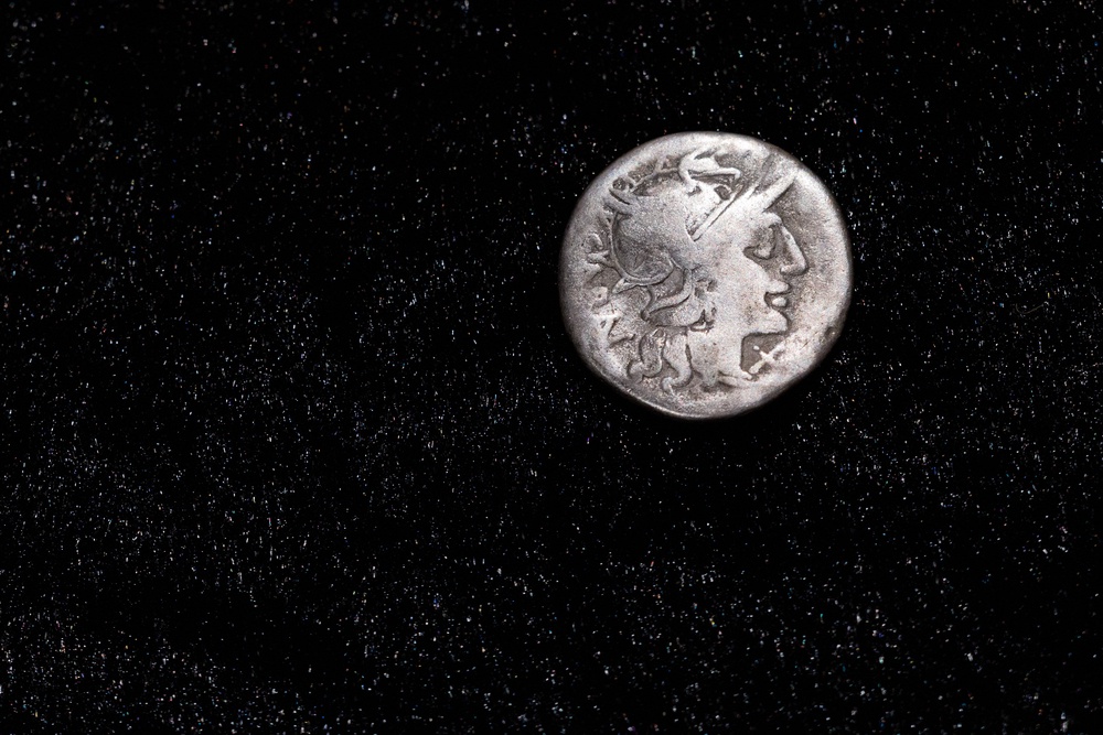 A Roman coin dating from 148 B.C., when Rome was still a republic without an emperor (AP)