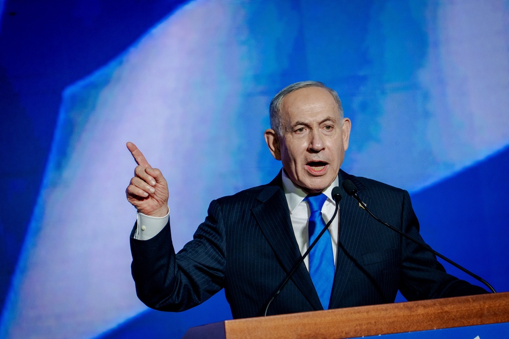 Israeli leader Benjamin Netanyahu is accused of war crimes by the ICC, charges he denies (Getty)