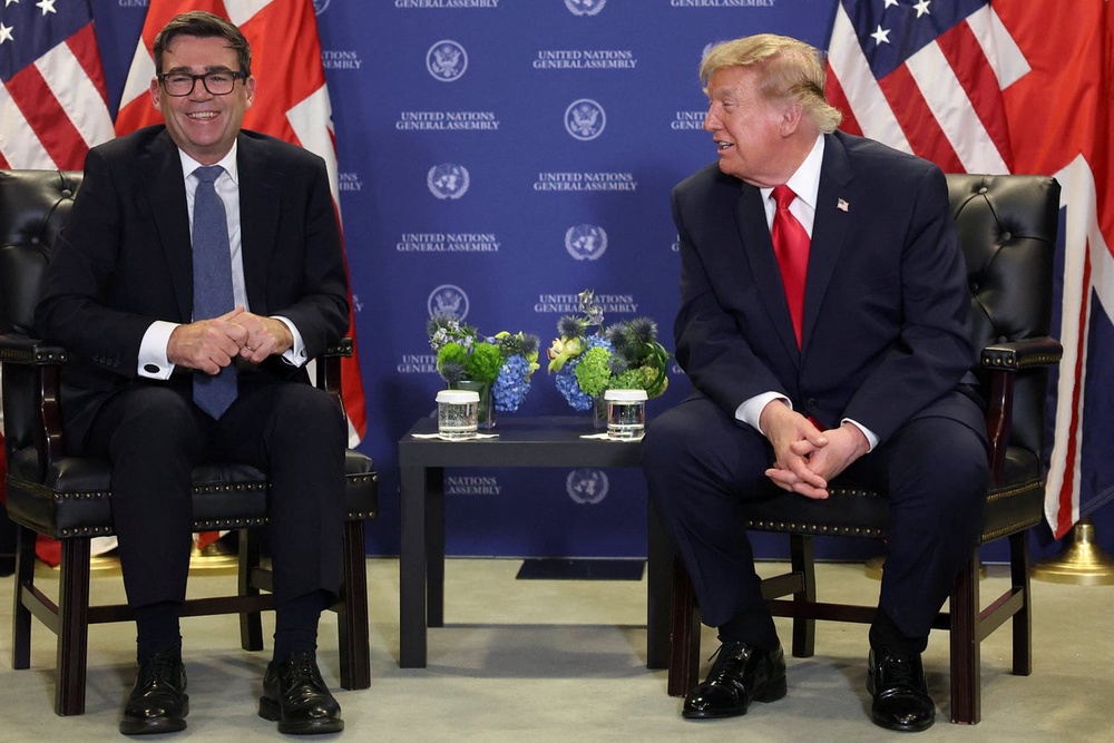 Image from: Burnham-Trump latest: US president says relations with UK better now than when Starmer was PM
