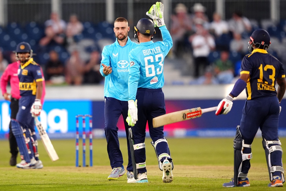 Will Jacks took five for 22 having earlier hit 46 not out (PA Wire)