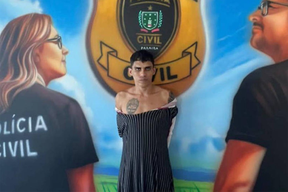 Detectives finally connected da Silva to the string of murders after he allegedly gunned down an 18-year-old victim in a public square (Civil Police Brazil)