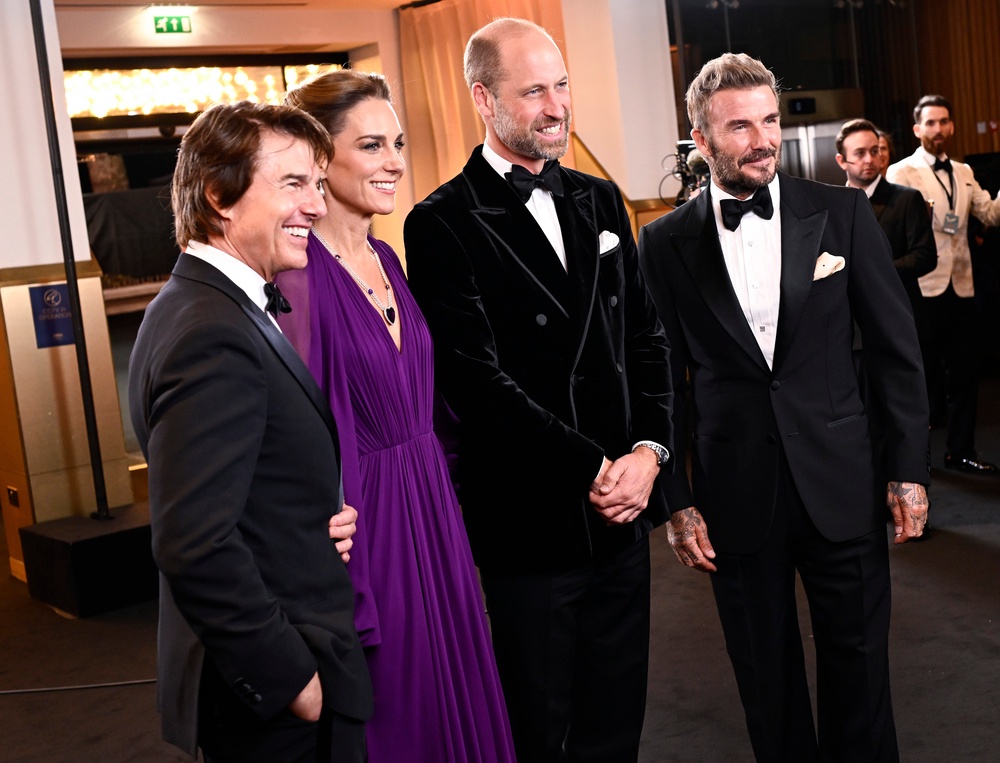 Tom Cruise, Catherine, Princess of Wales, Prince William, Prince of Wales and David Beckham attend the 