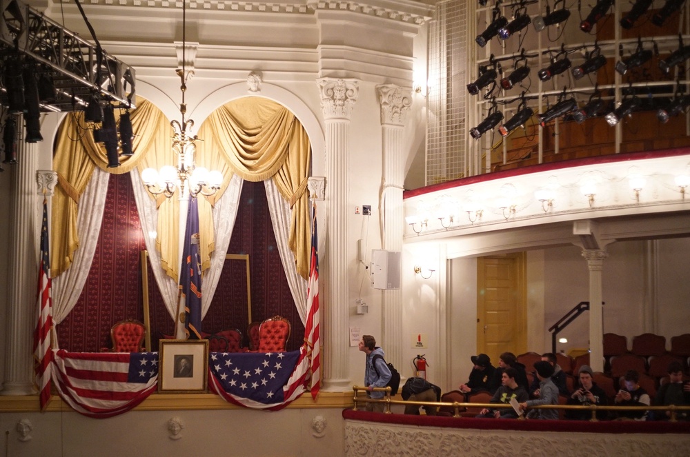 Trump officials are reportedly considering adding President Donald Trump’s name to Ford’s Theatre, where President Abraham Lincoln was assassinated (AFP via Getty Images)
