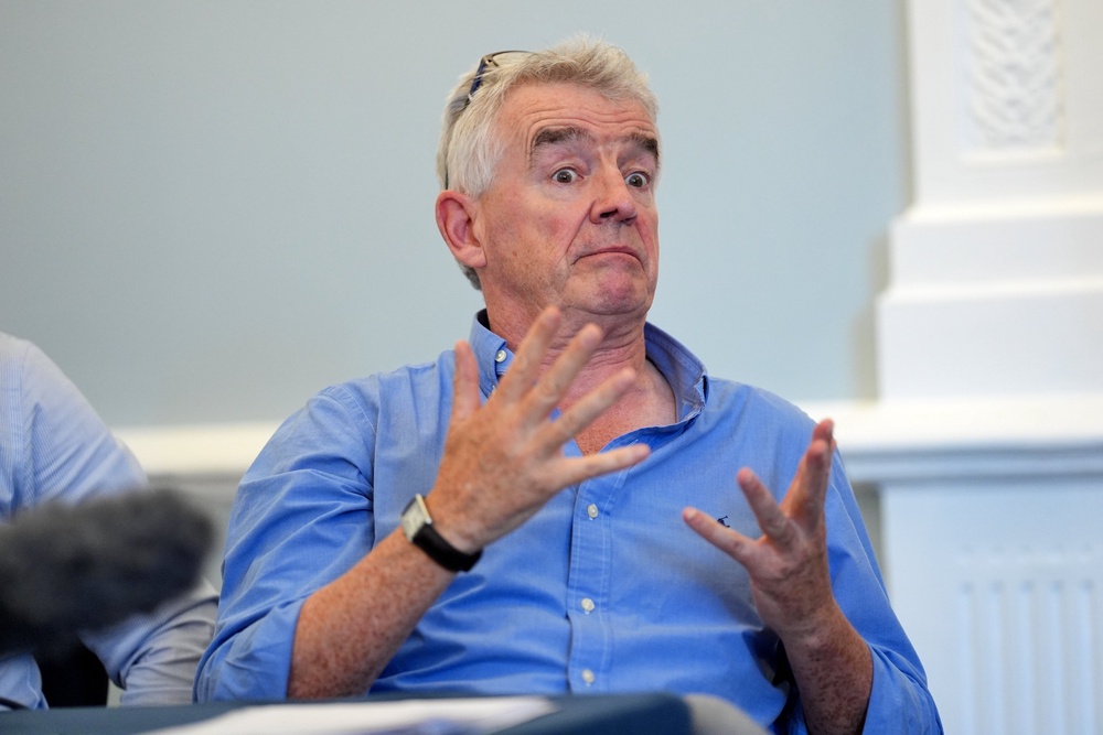 Chief executive Michael O’Leary speaking during a business update about Ryanair in London (Yui Mok/PA) (PA Wire)