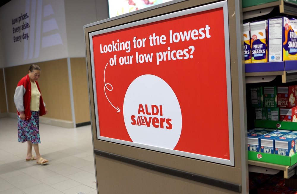 Now until at least November 3, Aldi is cutting prices on seasonal produce, organic items and lean proteins, with an estimated $86 million in savings for shoppers (Getty)