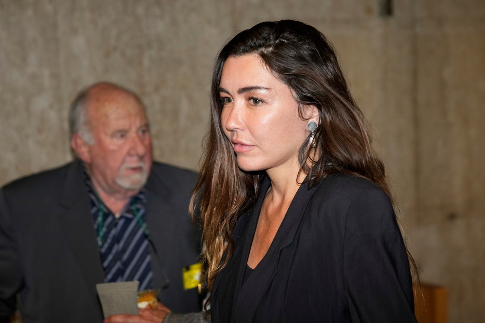 Miriam Haley returns to the courtroom after a break in Harvey Weinstein’s retrial in New York on April 30, 2025 (AP Photo/Seth Wenig)