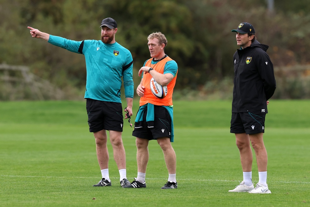 The Northampton Saints coaches put their players through their paces (Getty)