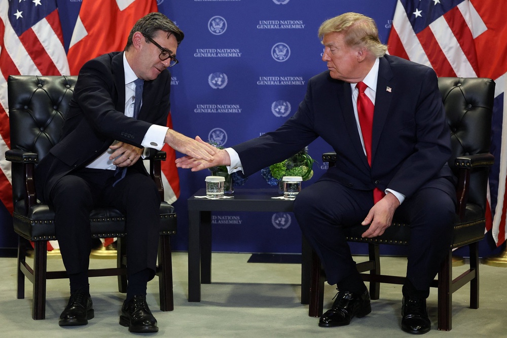 Andy Burnham and Donald Trump discussed the deal at the UN General Assembly (Toby Melville/PA) (PA Wire)