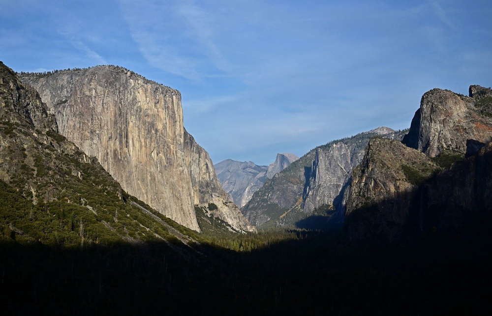 George was hiking with friends near Illilouette Falls Sunday when he slipped and fell to his death. The waterfall is roughly 370 feet tall and flows all year long (AFP via Getty Images)