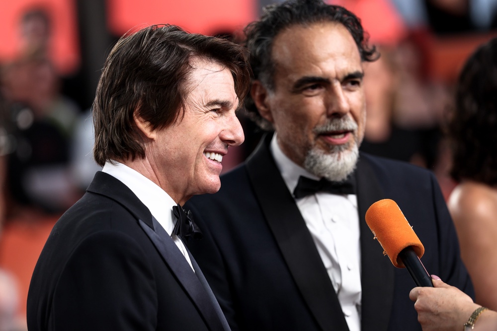 Tom Cruise and Alejandro González Iñárritu at the world premiere of ‘Digger’ in London (Getty Images for Warner Bros.)