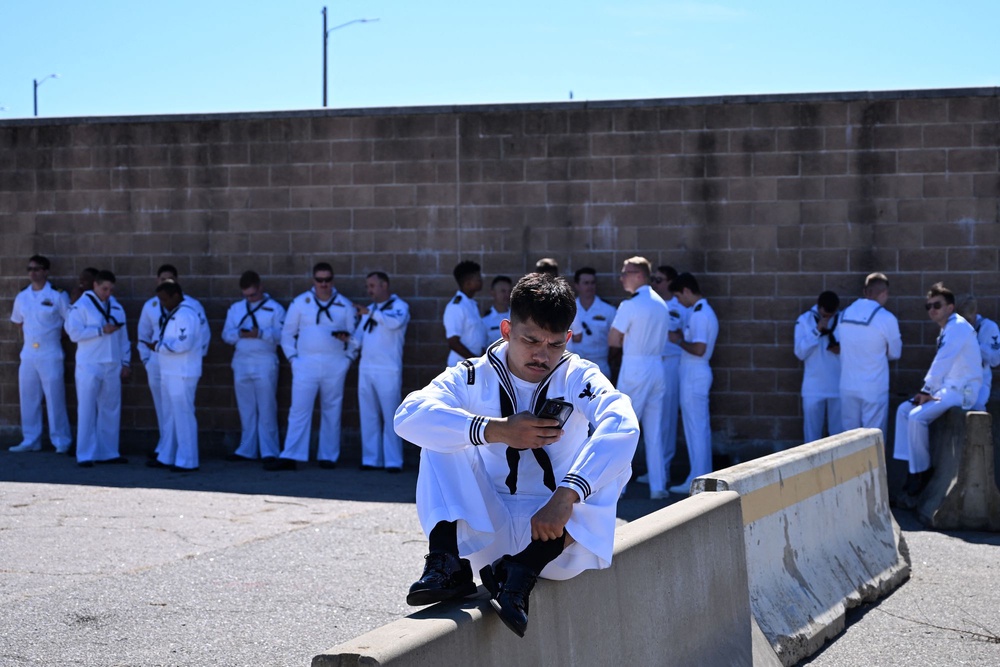 The strike group’s rate of suicide attempts was roughly consistent with overall fleet benchmarks from 2024, when the active-duty Navy recorded 356 attempts across approximately 337,000 sailors (AFP via Getty Images)