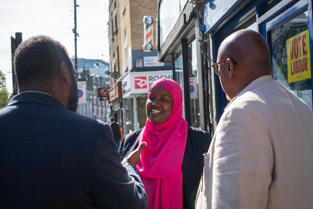 Childhood refugee Sagal Abdi-Wali is taking on the Green Party leader in a crucial contest (Labour)