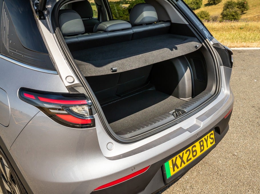Boot space in the Geely EX2 is impressive, but the parcel shelf isn't (Geely)