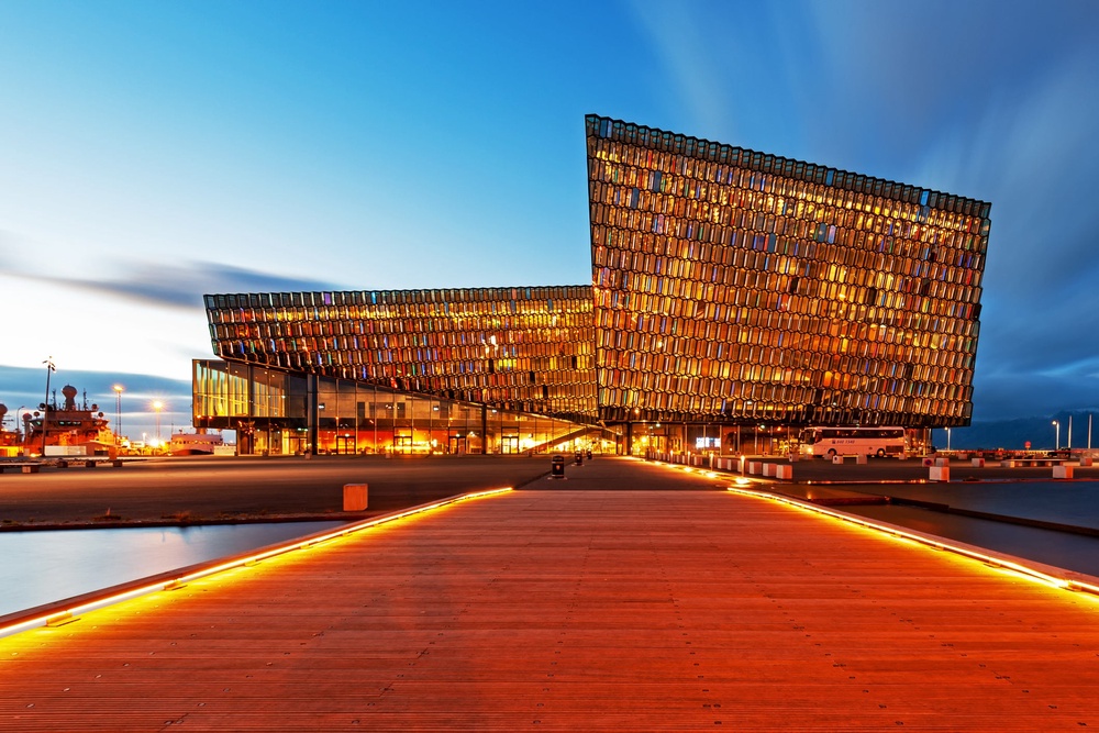 The Harpa Concert Hall is a 'vast, glittering honeycomb' (Getty Images / iStockphoto)