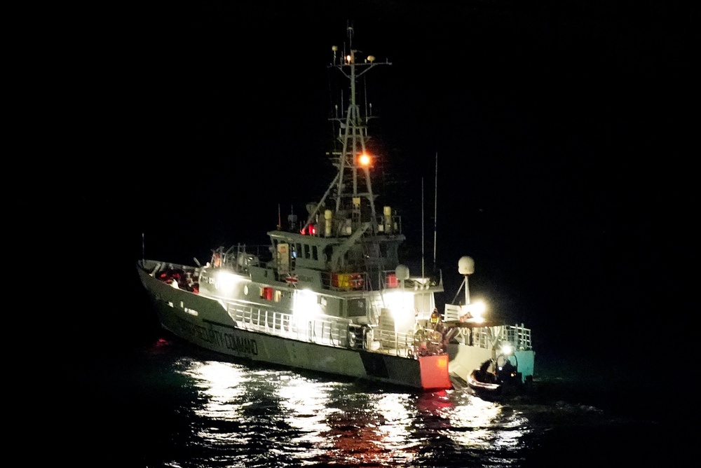 Border Security Command vessel HMC Vigilant returns to Dover, Kent, following a small boat incident in the Channel on Wednesday (Gareth Fuller/PA) (PA Wire)