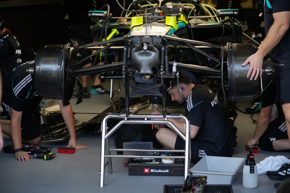 Kimi Antonelli was sidelined for part of the first and second sessions (Pavel Bednyakov/AP)