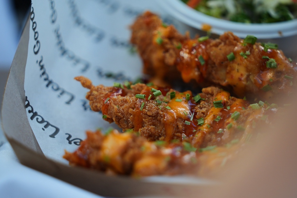 Its menu introduces specialty beverages including boba refreshers and milkshakes topped with crunchy bits, alongside a broader selection of chicken tenders, dipping sauces, and sides like spicy pickles and fried green beans (AP Photo/LM Otero)