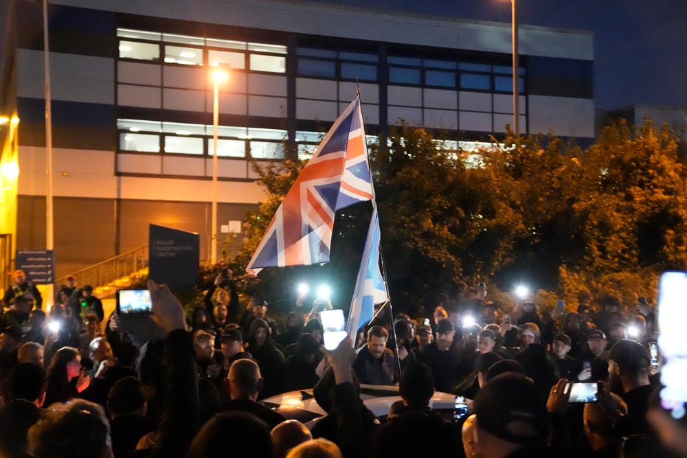 Protesters gathered calling for the release of Danny Tommo (PA)