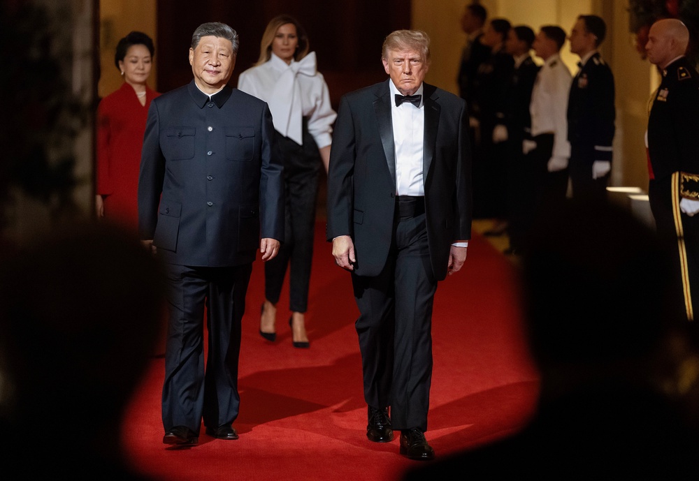 The Chinese president attended a state dinner at the White House Thursday, along with a slew of business leaders and tech titans (Getty)